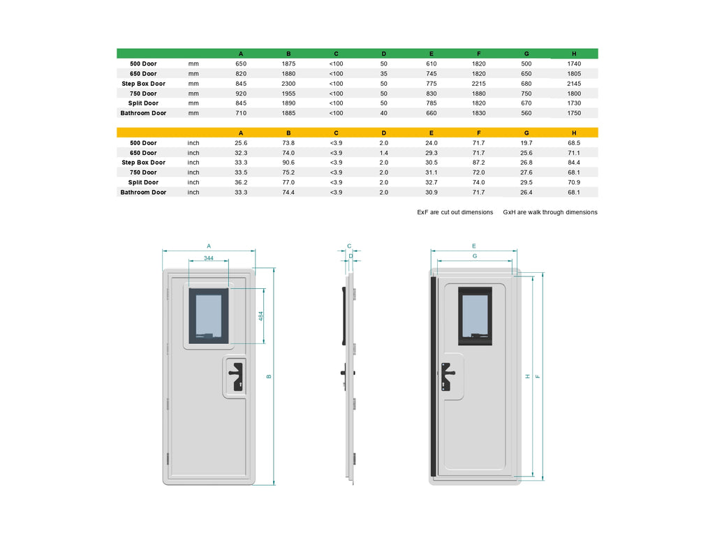 Split Entrance Door - 0.7m