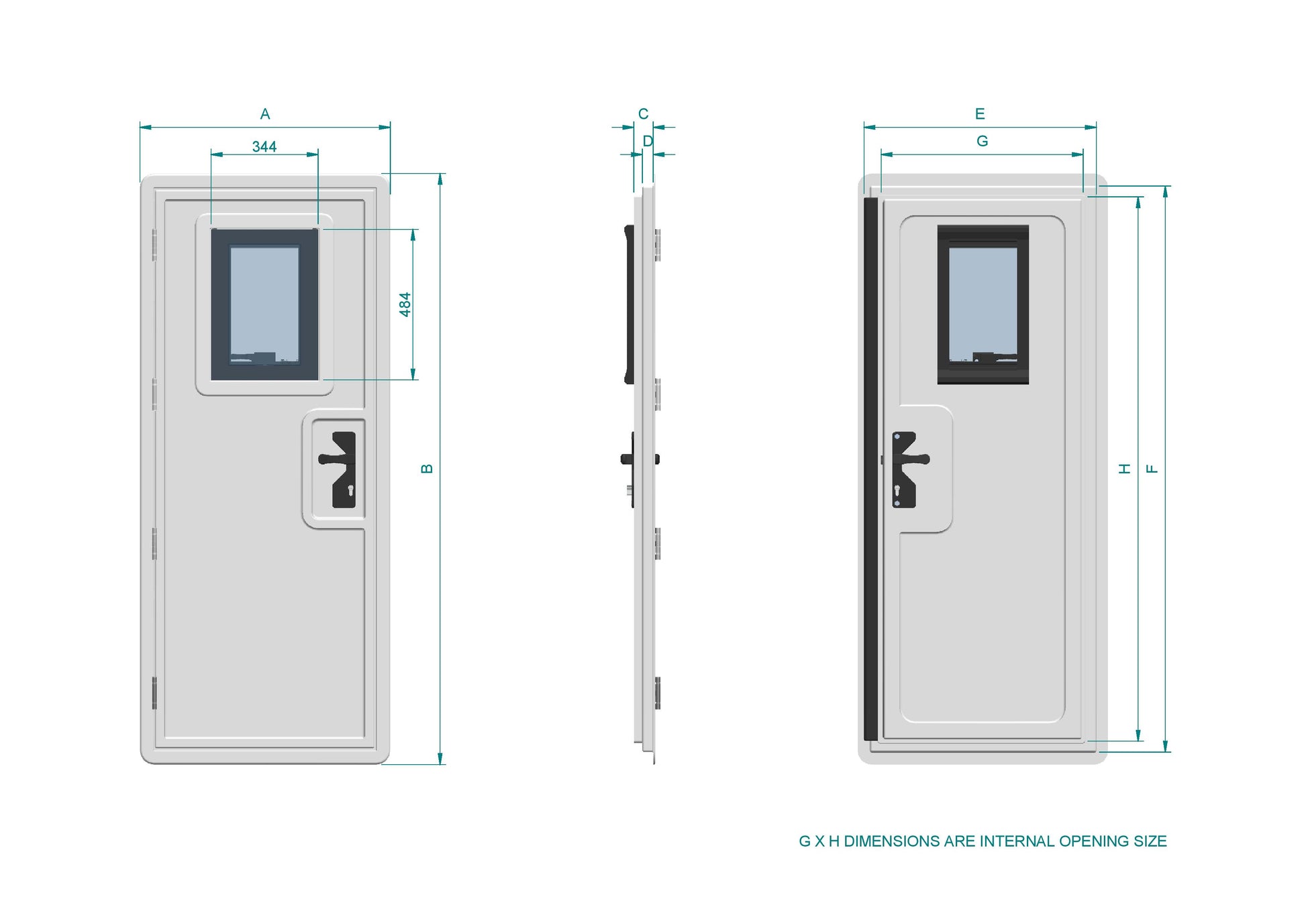 Entrance Door - 0.65 x 1.75m (SKU 0246)