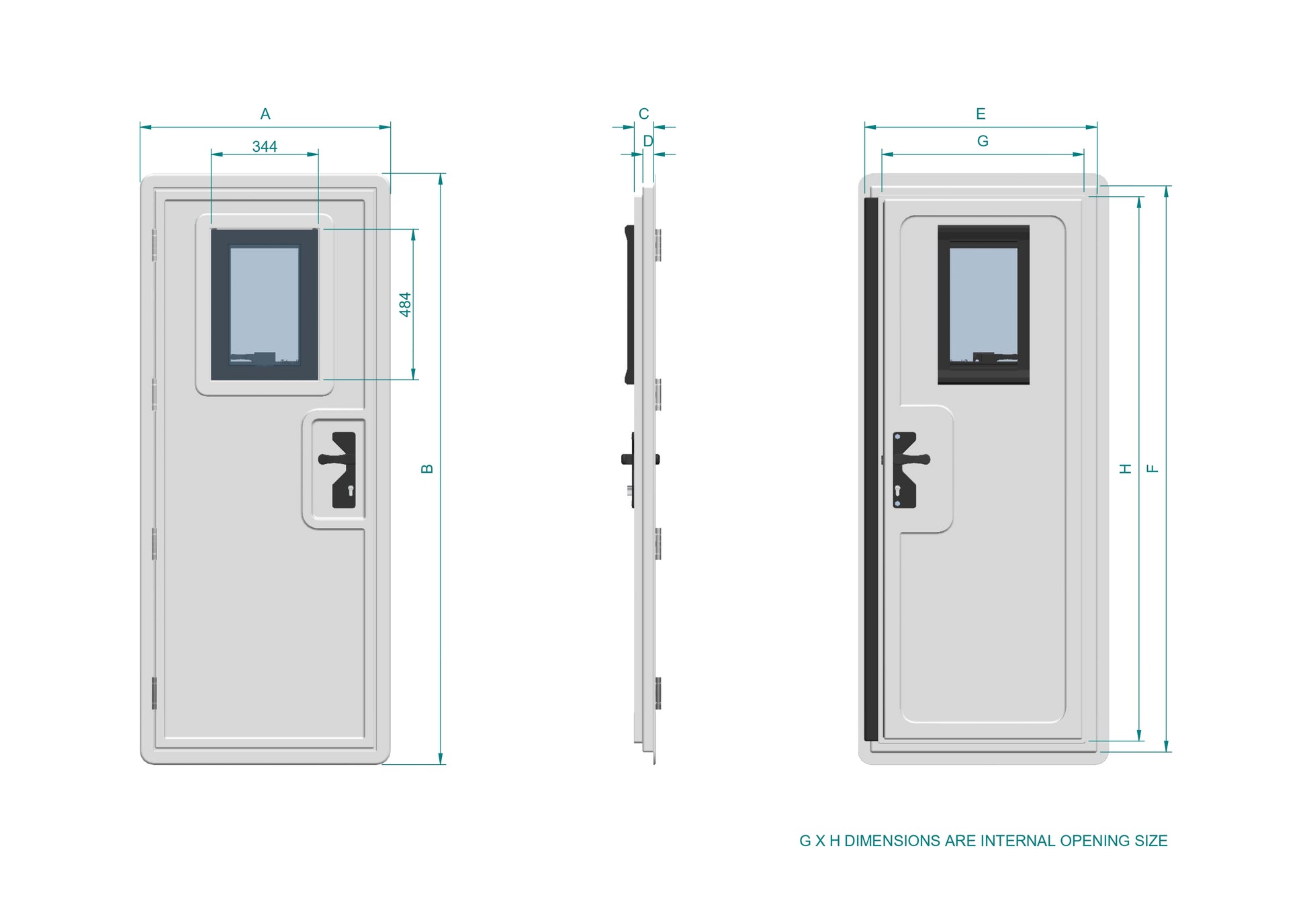 Entrance Door - 0.50m (SKU 4290)