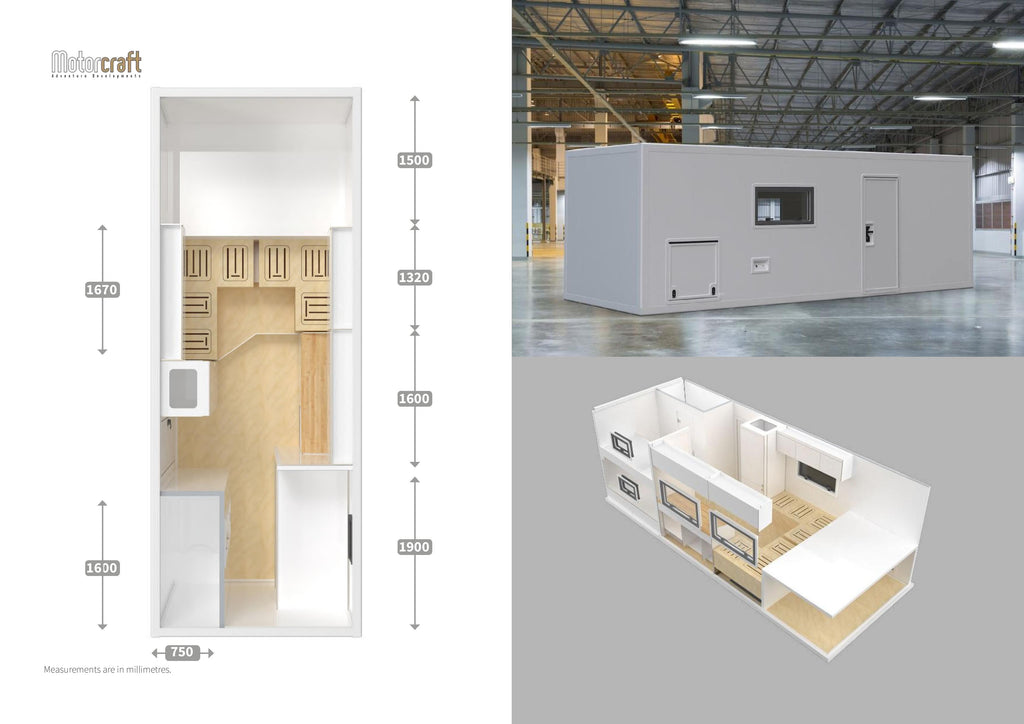 Prefab Kit 6.5m - Bunk Bed Configuration (SKU 3396)