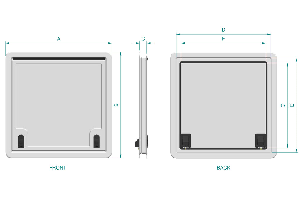 Rectangular Hatch - 880 x 380mm (SKU 0872)