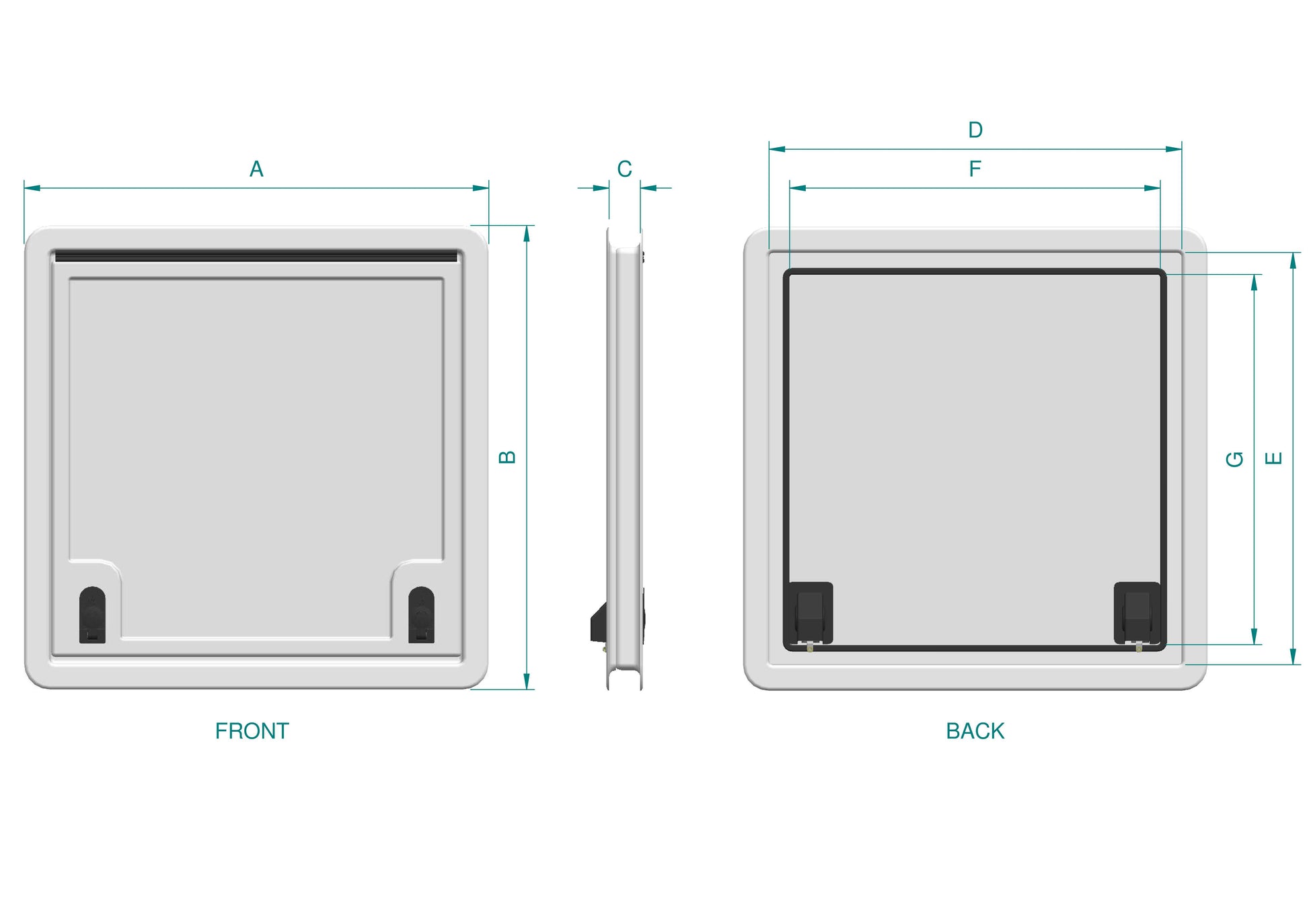 Rectangular Access Hatch - 1840 x 655mm (SKU 0869)
