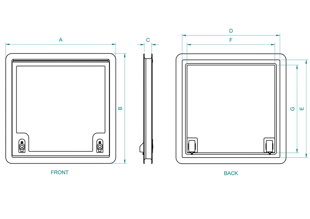 Rectangle Hatch - 620 x 305mm (SKU 6135)