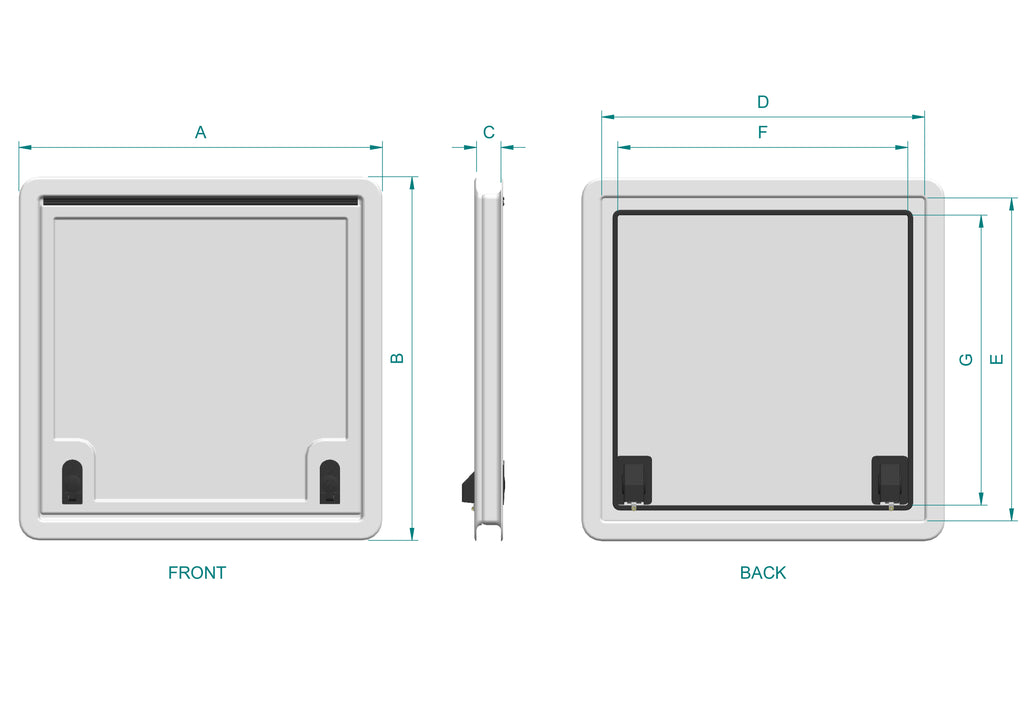 Rectangle Hatch - 620 x 305mm (SKU 6135)