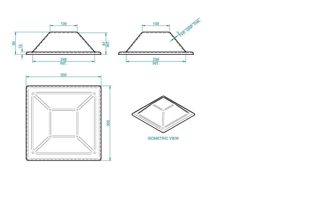 GRP Square Camera Housing (SKU 0116)