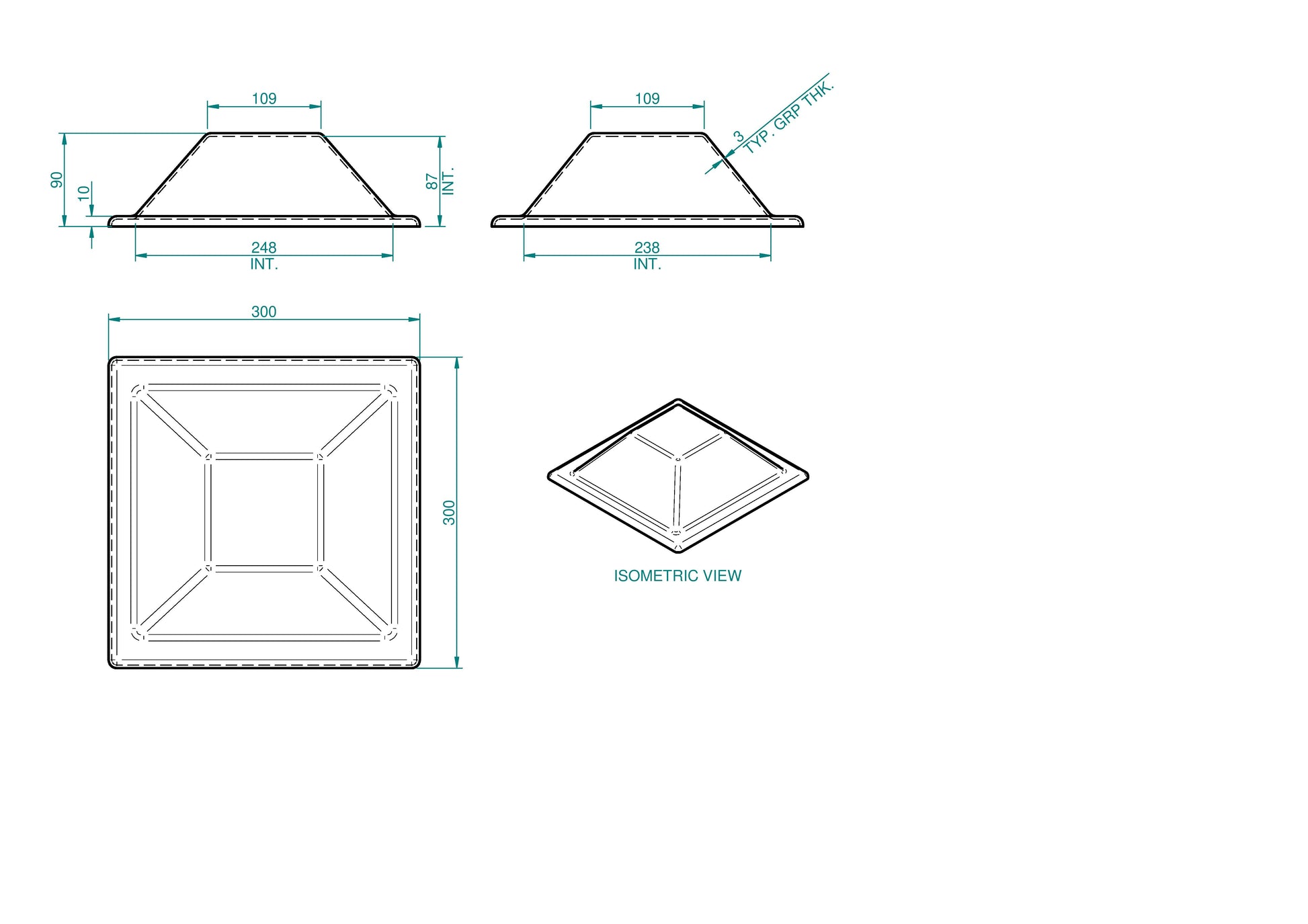 GRP Square Camera Housing (SKU 0116)