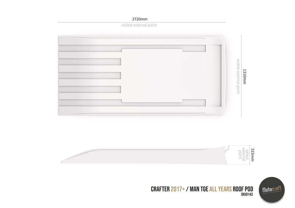 Roof Pod for Crafter 2017≥ & MAN TGE (SKU 0143)