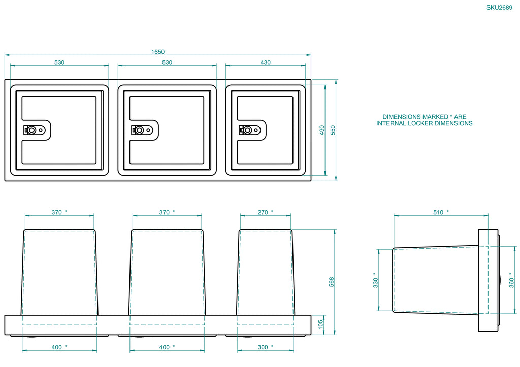 HX60 GRP Side Lockers (SKU 2689)
