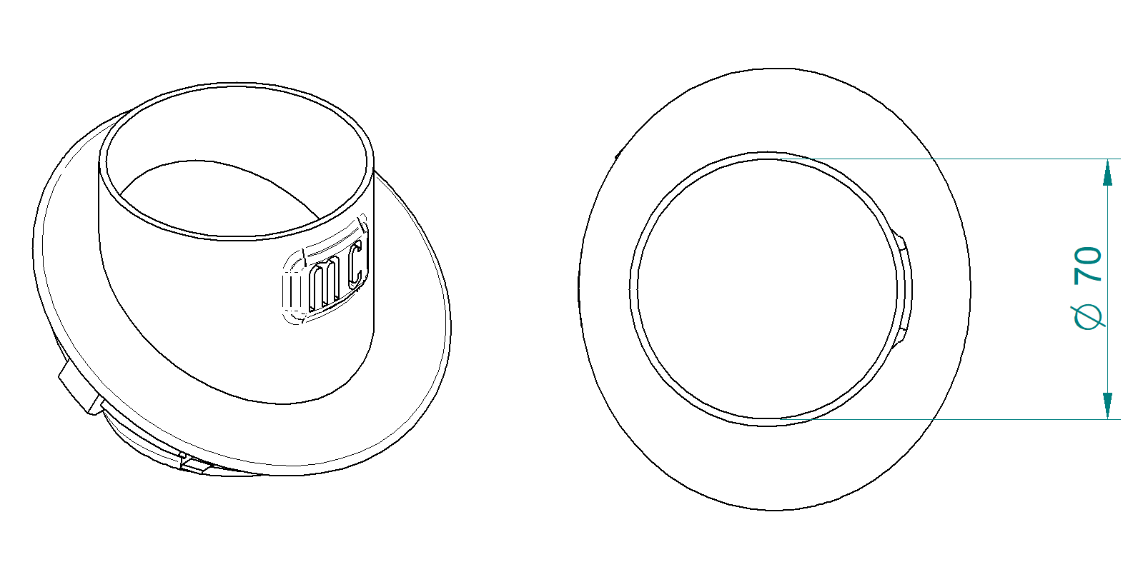HX60 MC Dash Cup Holder Pair (SKU 4511)
