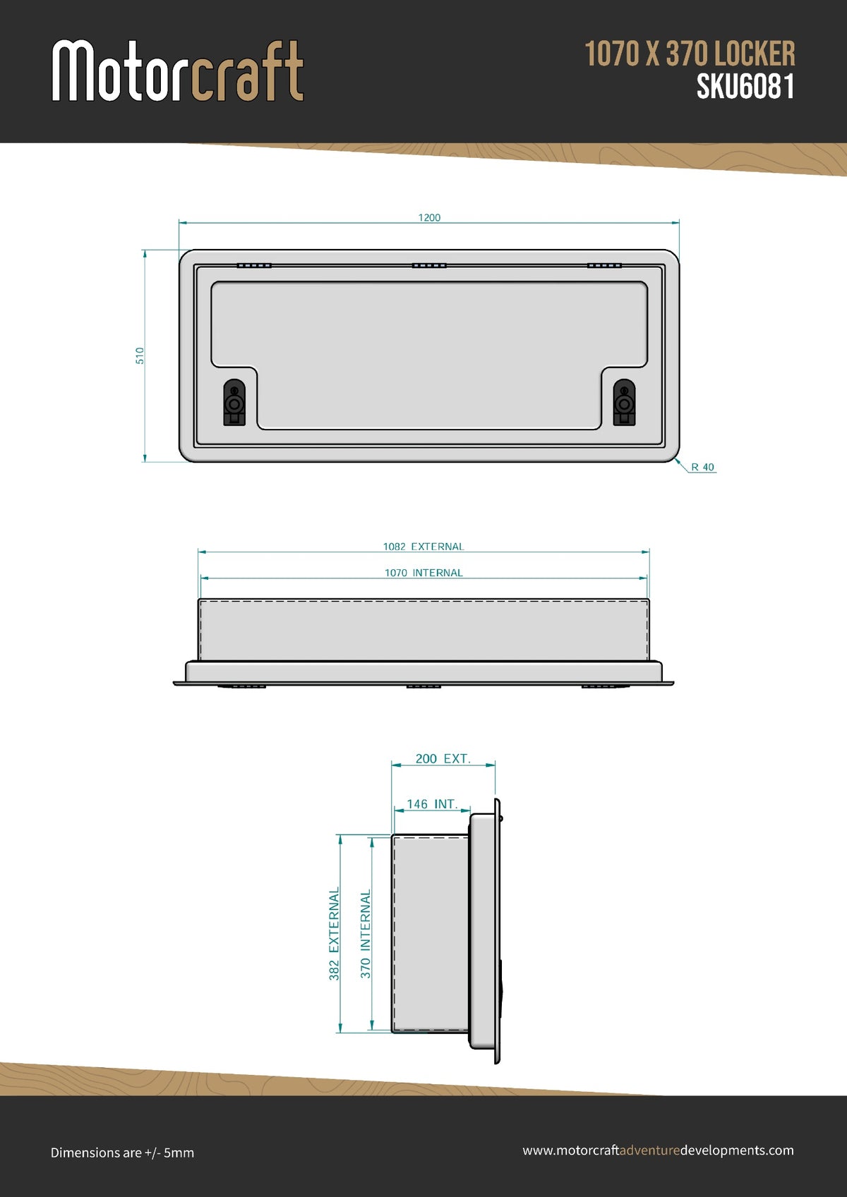 Water Filtration Locker - 1070 x 370mm (SKU 6081)