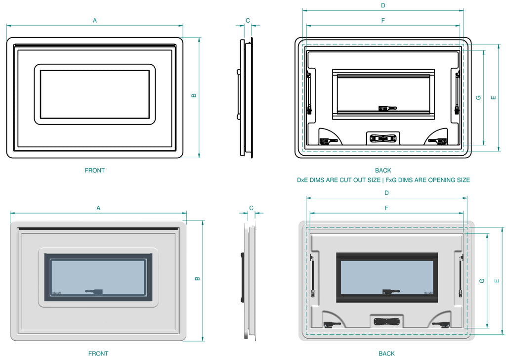 Safari Hatch w/ Opening Window - 1020 x 695mm (SKU 0900)