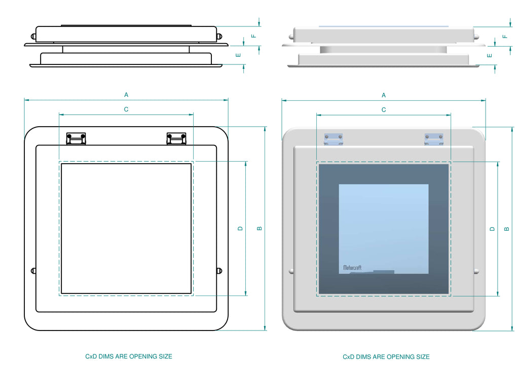 Skylight - 400 x 400mm (SKU 0787)