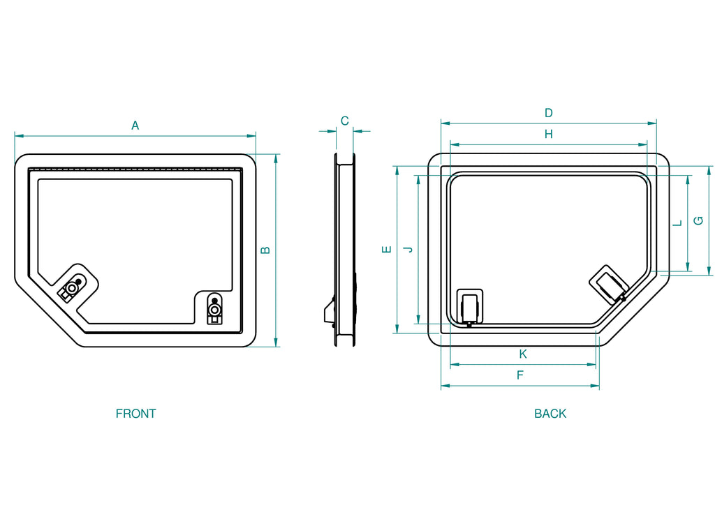 Tapered Access Hatch - 1040 x 540mm (SKU 0875)