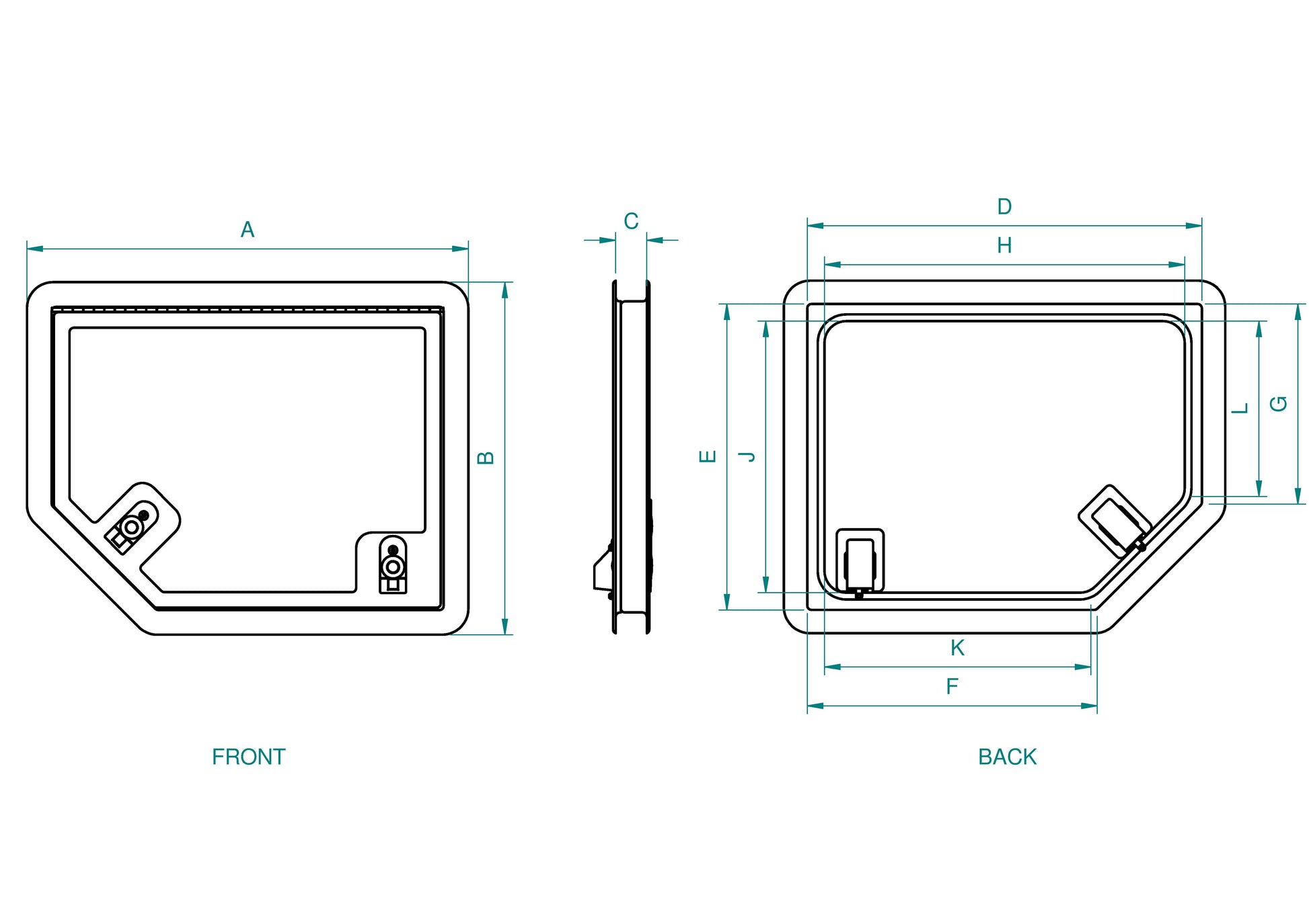 Tapered Access Hatch - 515 x 445mm (SKU 0867)