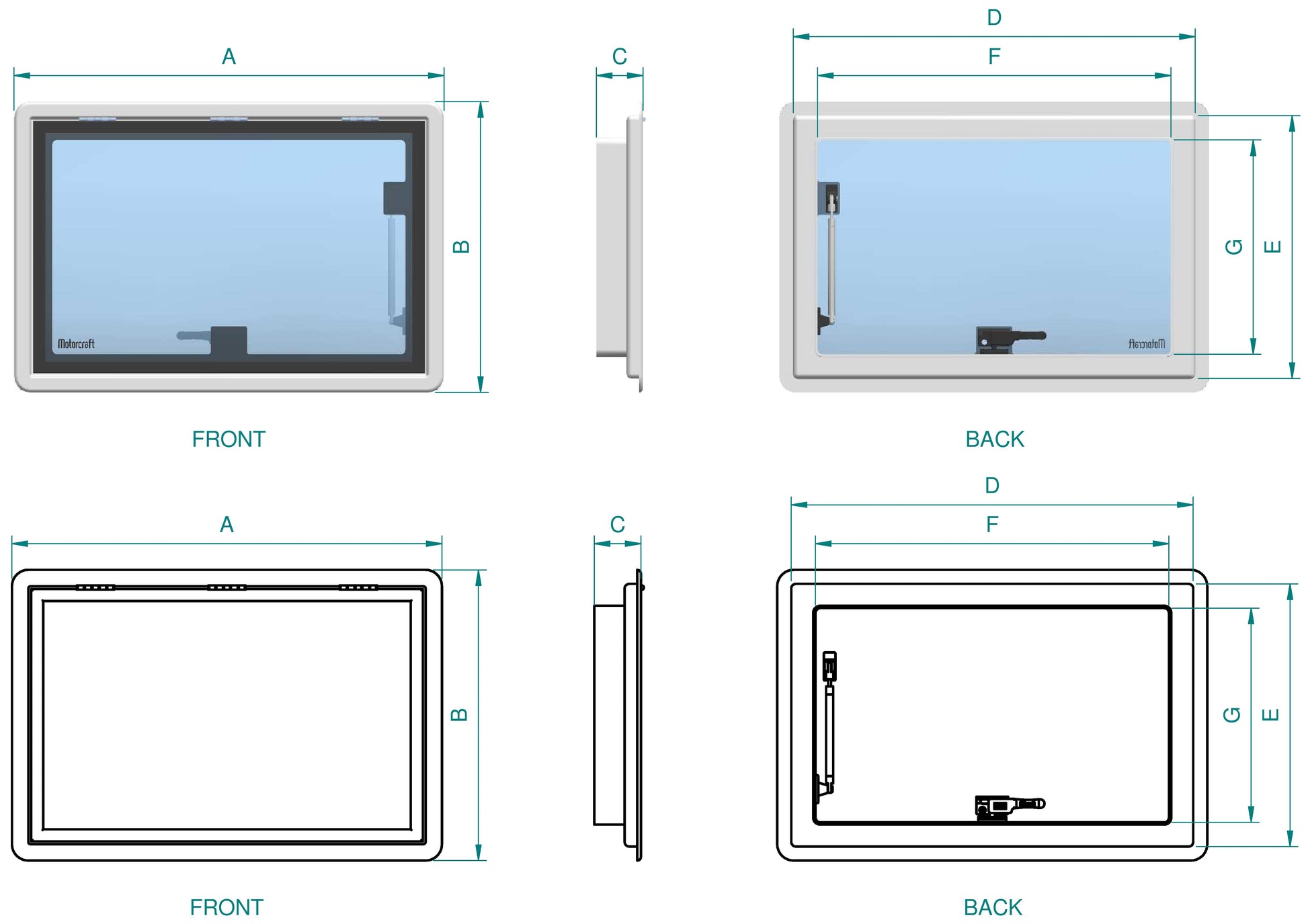 Size A 990 x 465mm Evolution Window (SKU 2764)