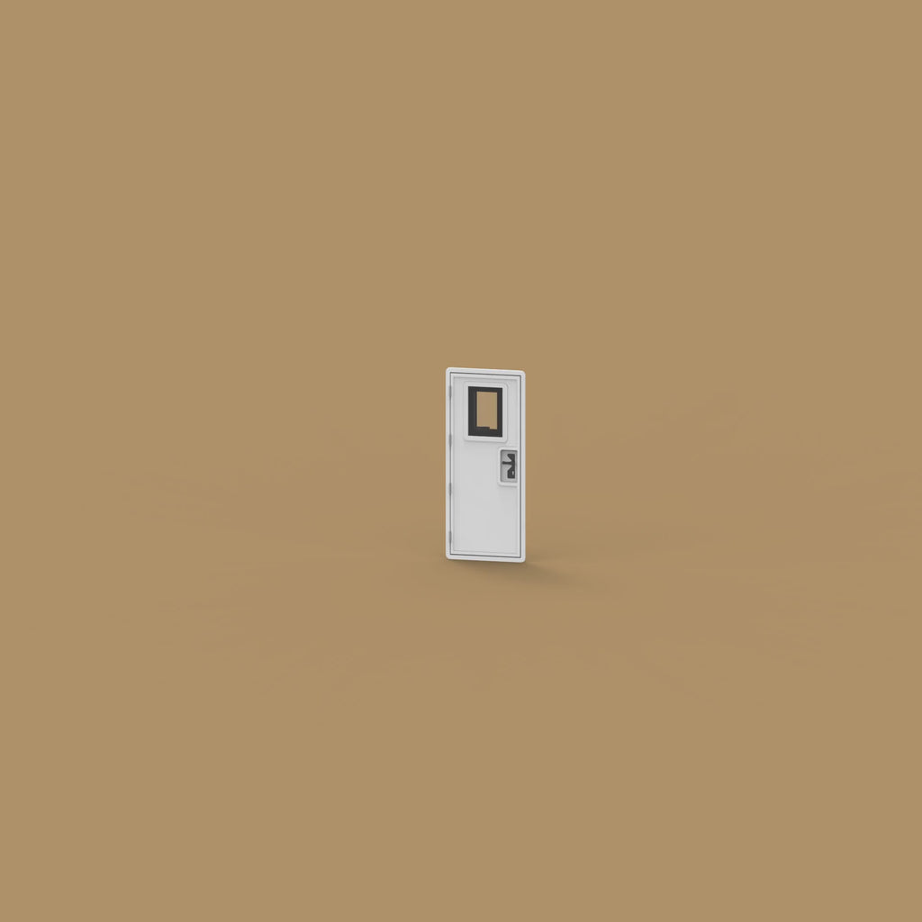 Entrance Door w/ Opening Window - 0.65 x 1.75m (SKU 5061)